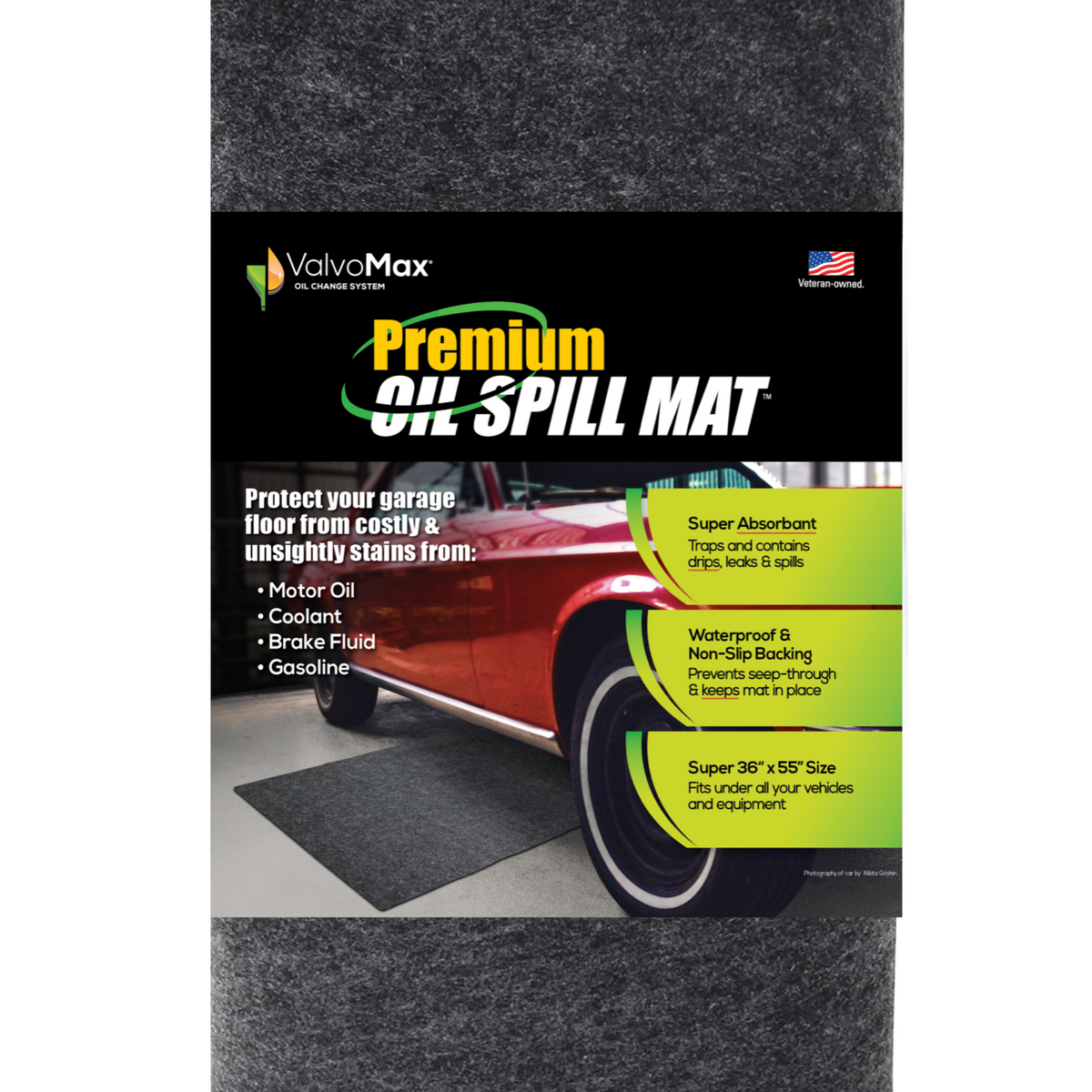 ValvoMax Non-slip Premium Absorbent Oil Mat (55